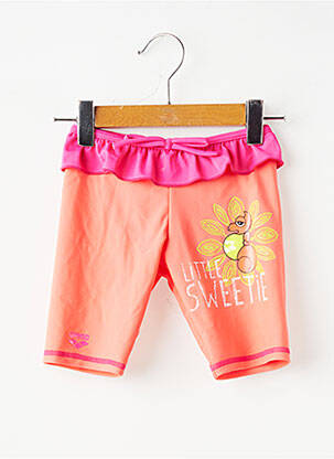 Bas de maillot de bain sérigraphie orange ARENA fille