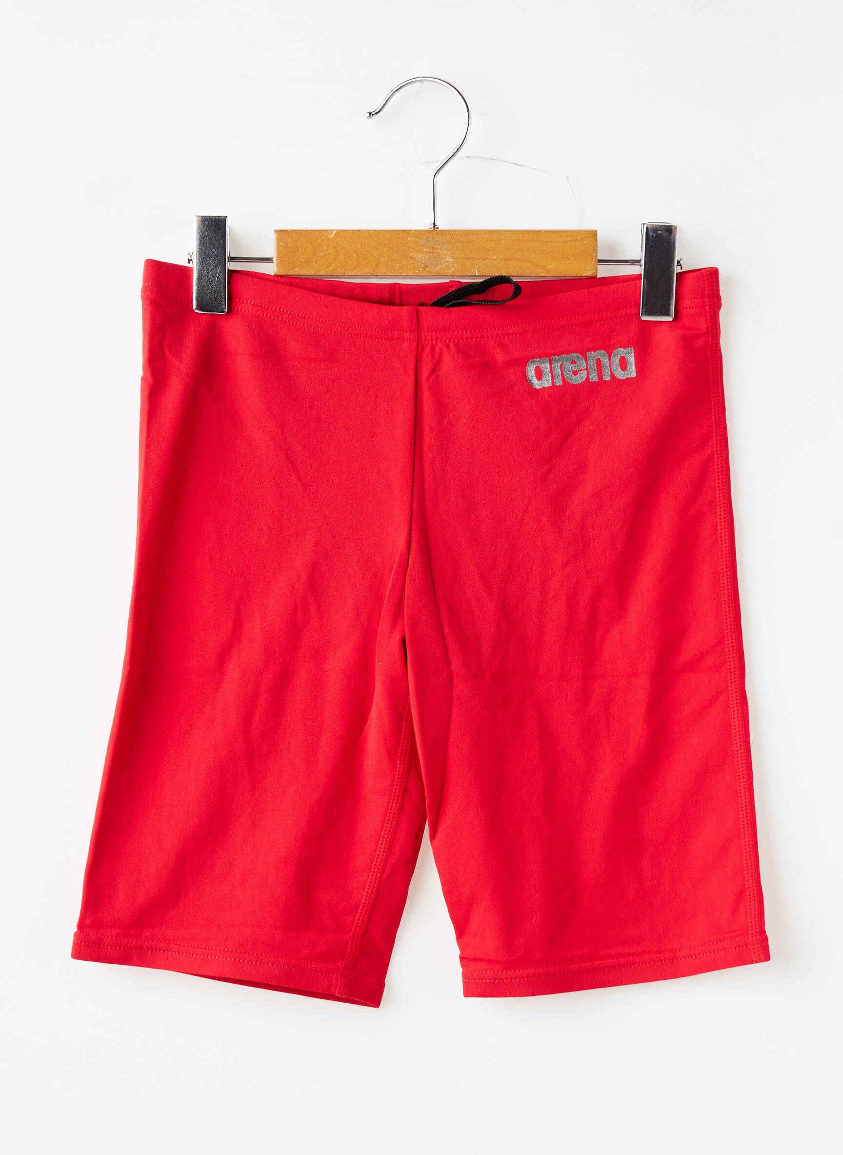 Short de bain effet matière satinée rouge ARENA garçon