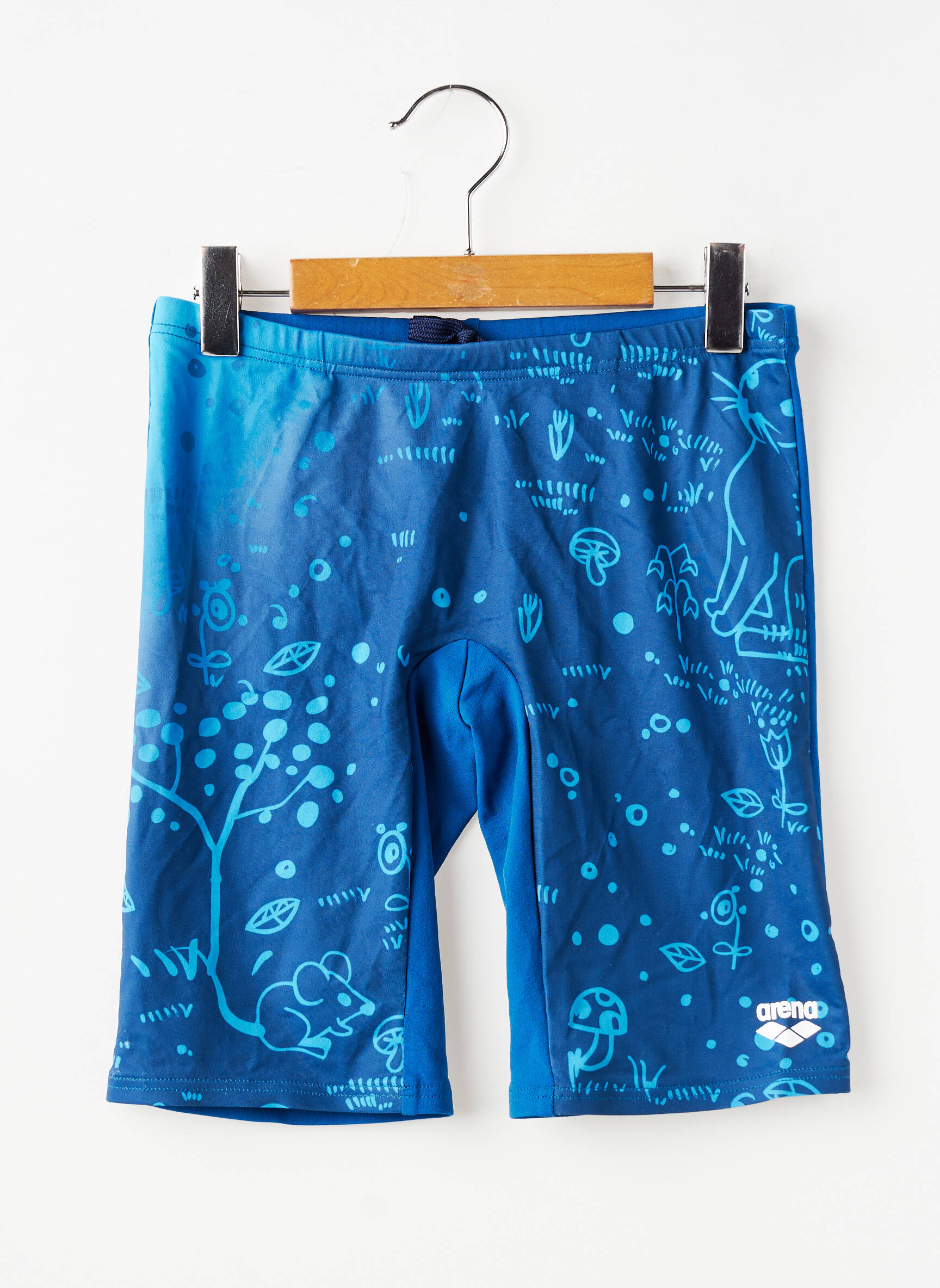 Short de bain effet matière satinée bleu ARENA garçon