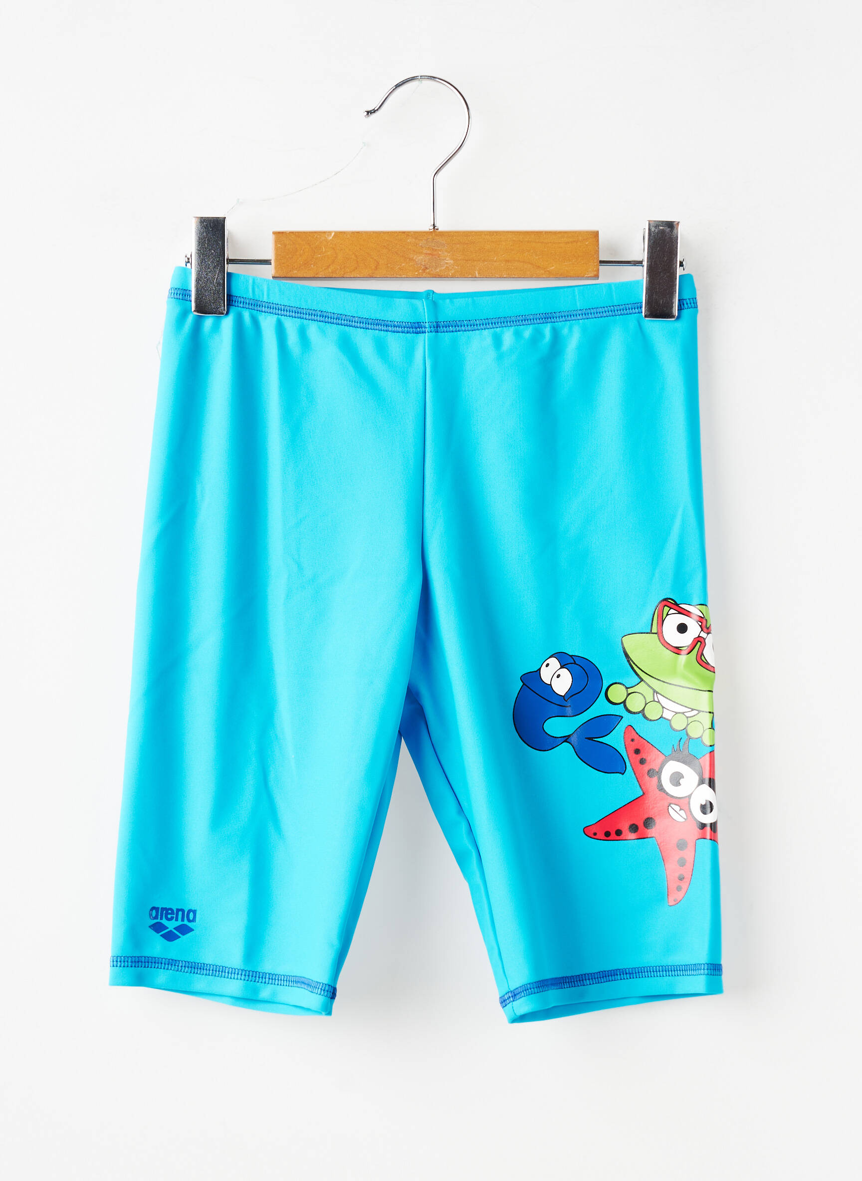 Short de bain effet matière satinée bleu ARENA garçon