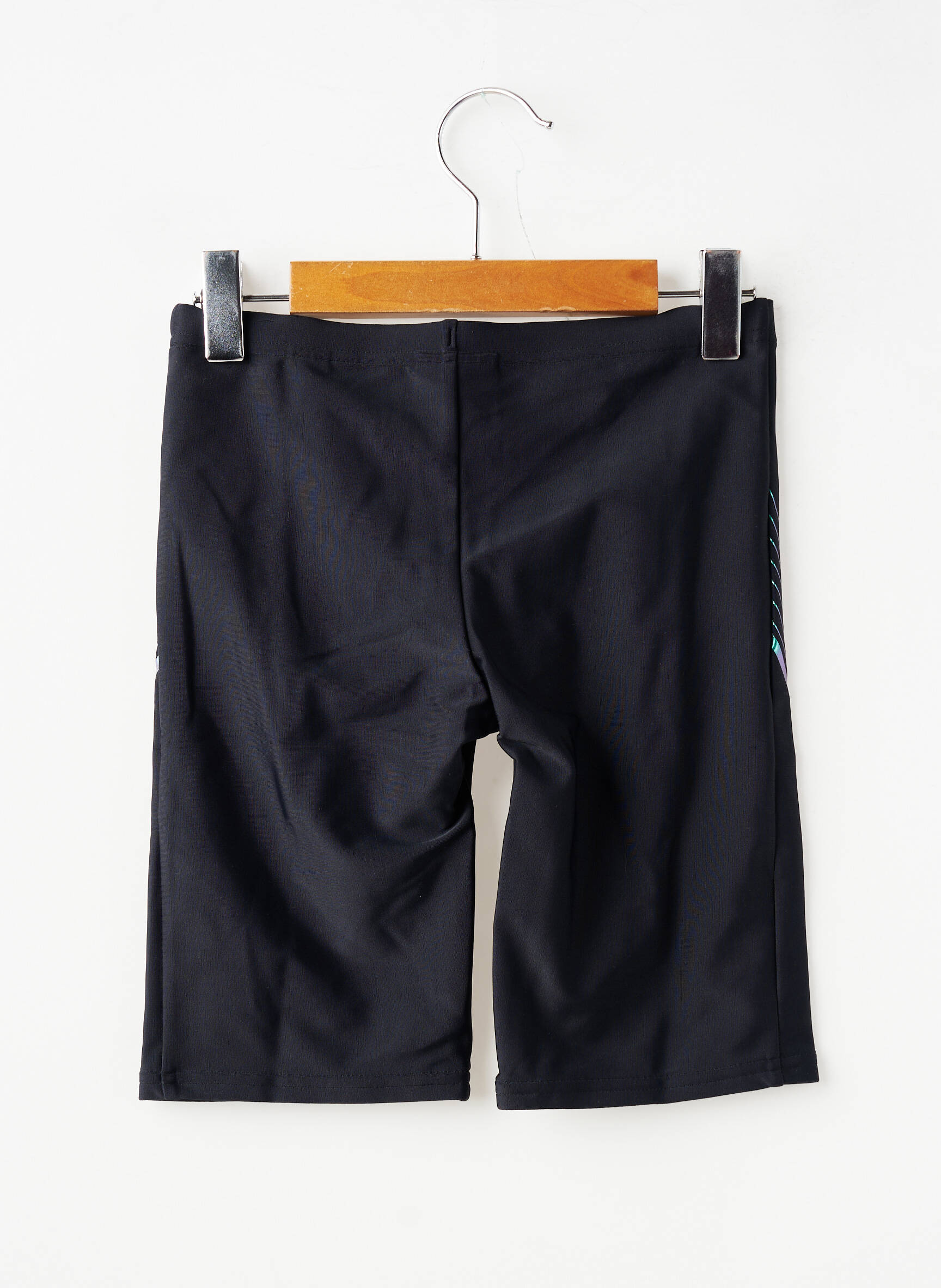 Short de bain effet matière satinée noir ARENA garçon