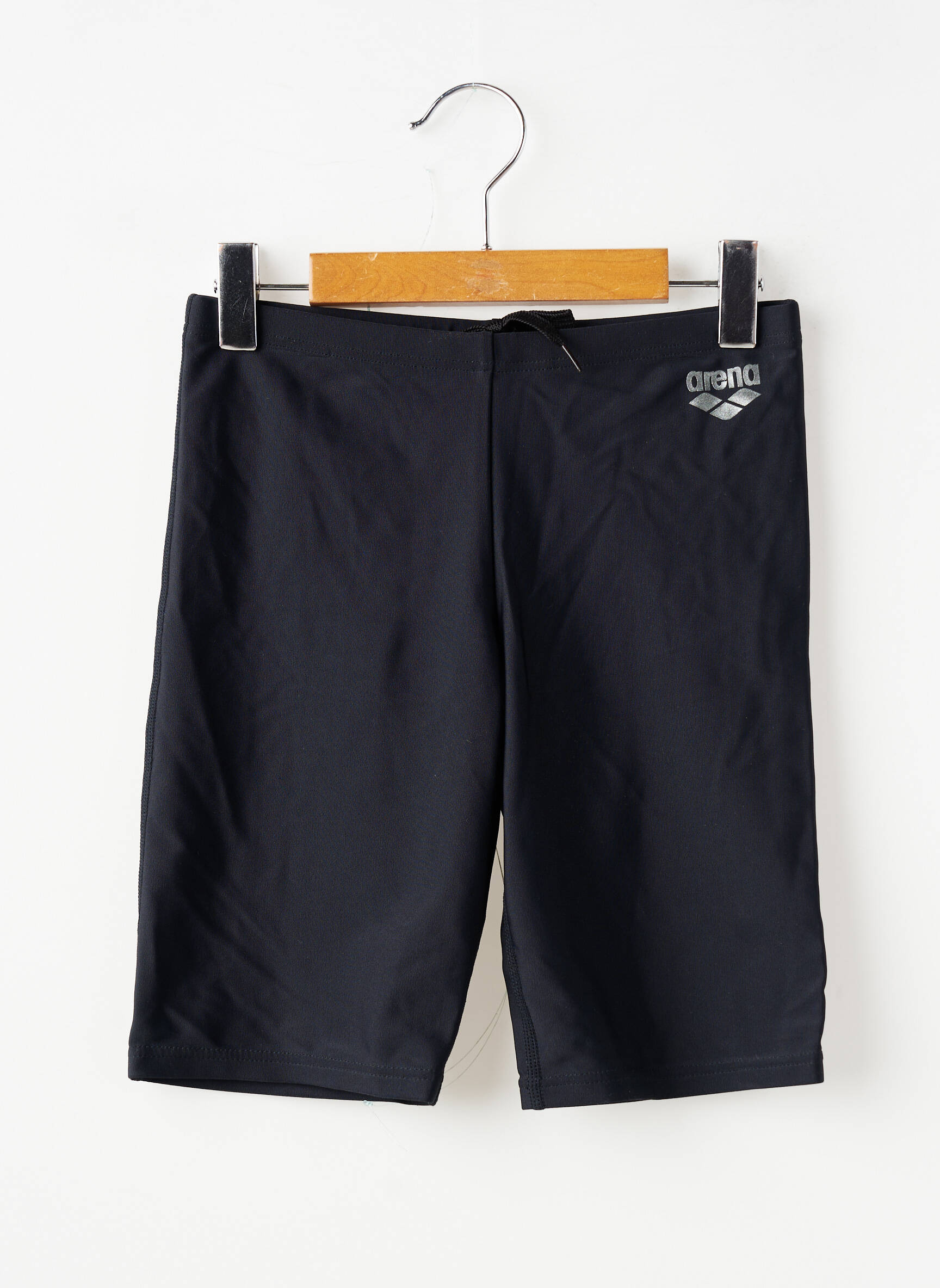 Short de bain effet matière satinée noir ARENA garçon