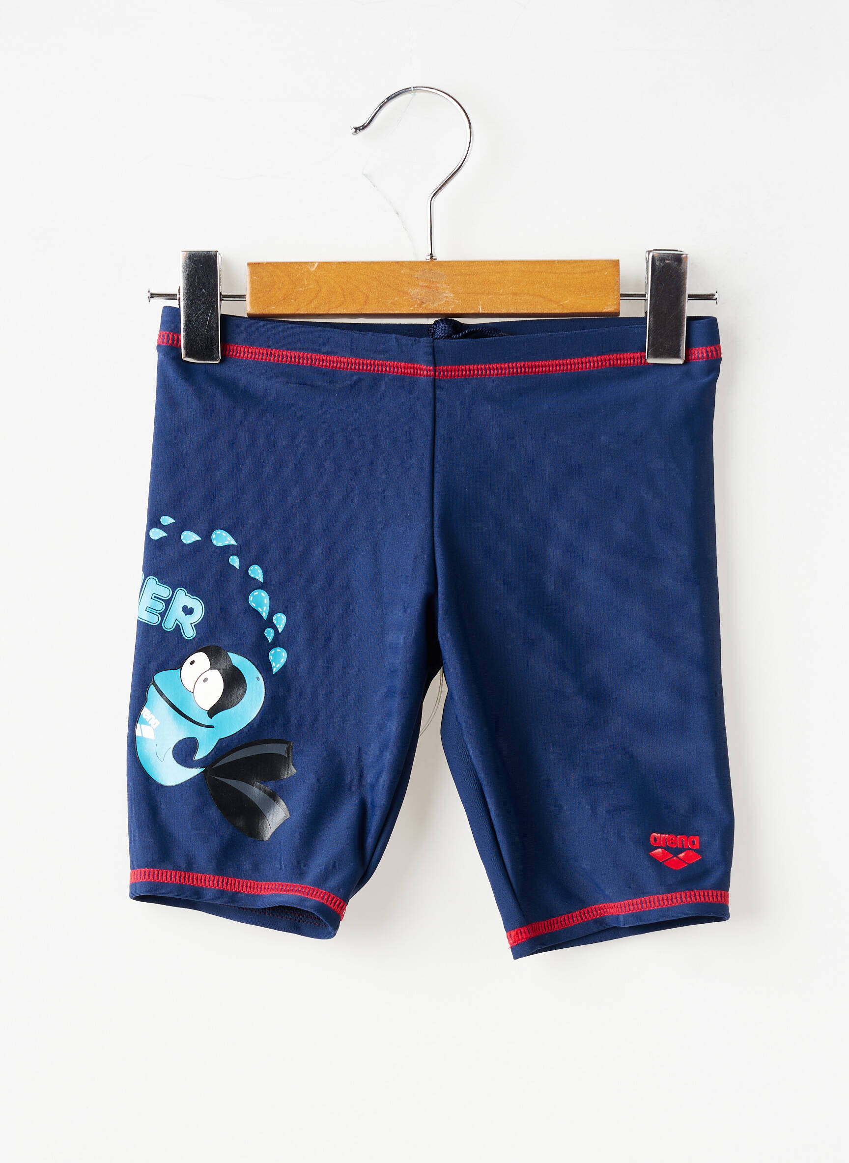 Short de bain effet matière satinée bleu ARENA garçon