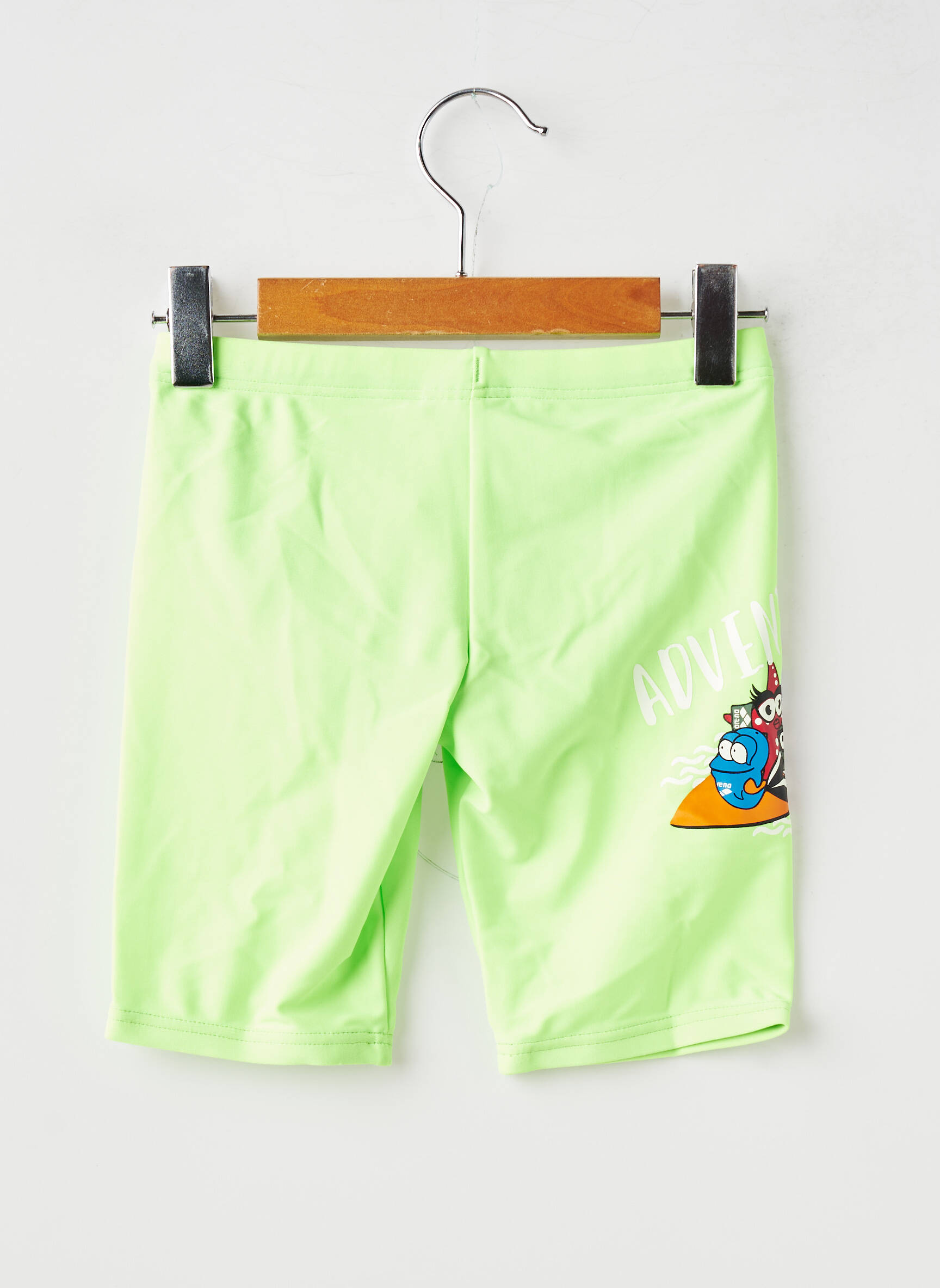 Short de bain effet matière satinée vert ARENA garçon