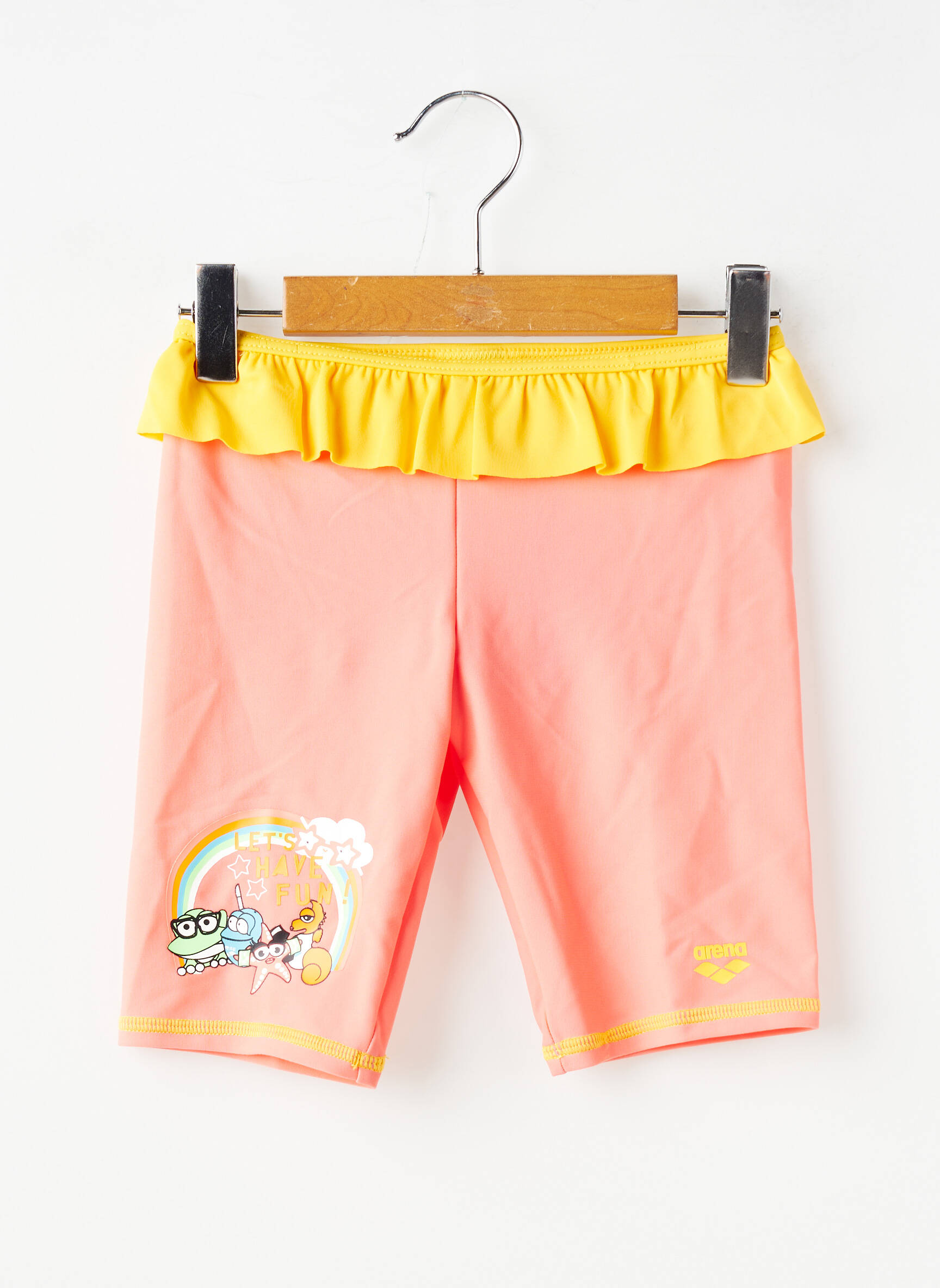 Bas de maillot de bain sérigraphie orange ARENA fille