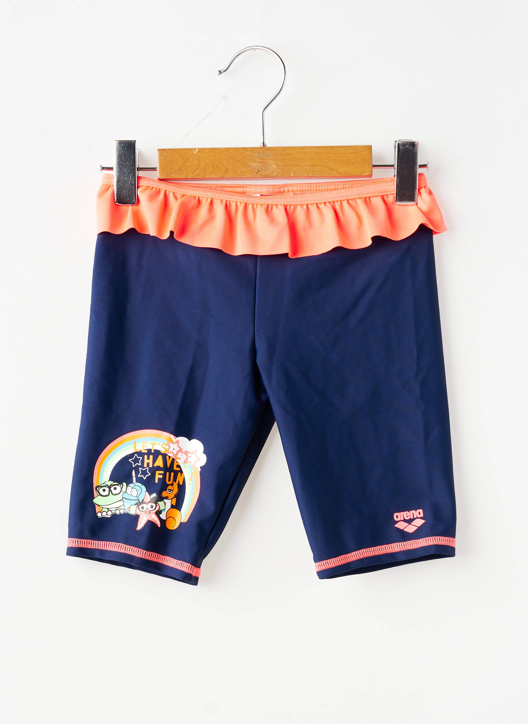 Bas de maillot de bain sérigraphie bleu ARENA fille