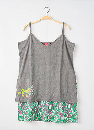 Pyjama tissage jersey gris FRANCOISE SAGET femme