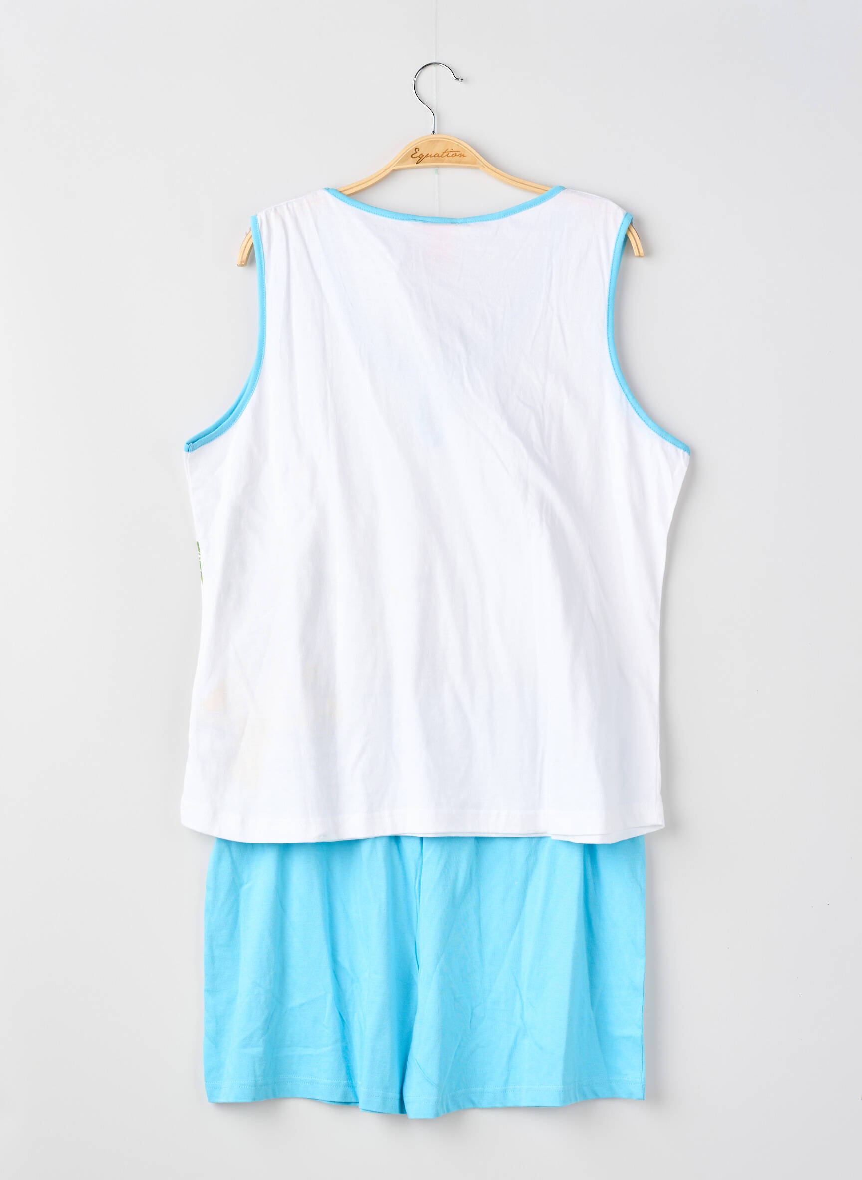 Pyjama tissage jersey bleu FRANCOISE SAGET femme