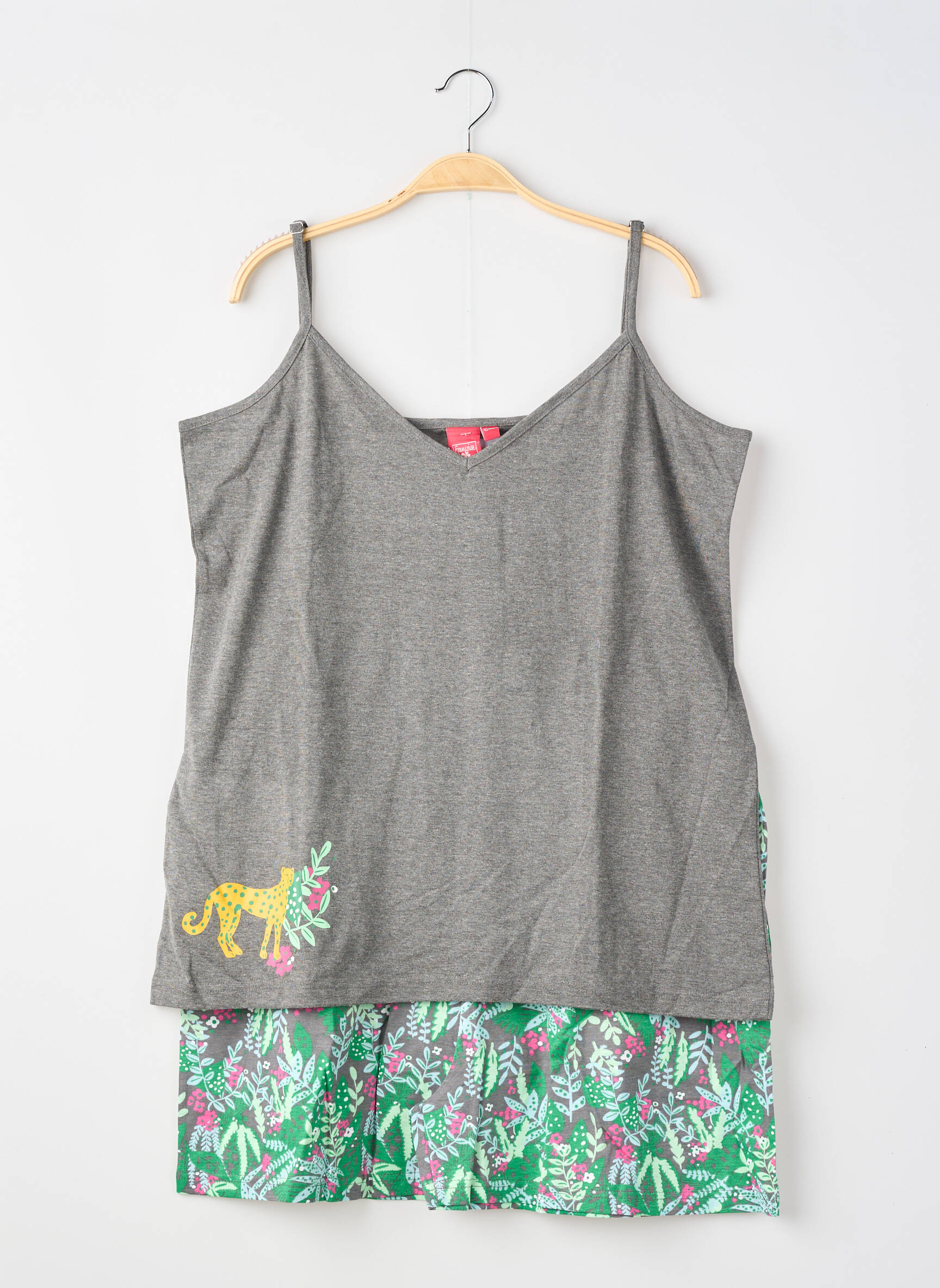 Pyjama tissage jersey gris FRANCOISE SAGET femme