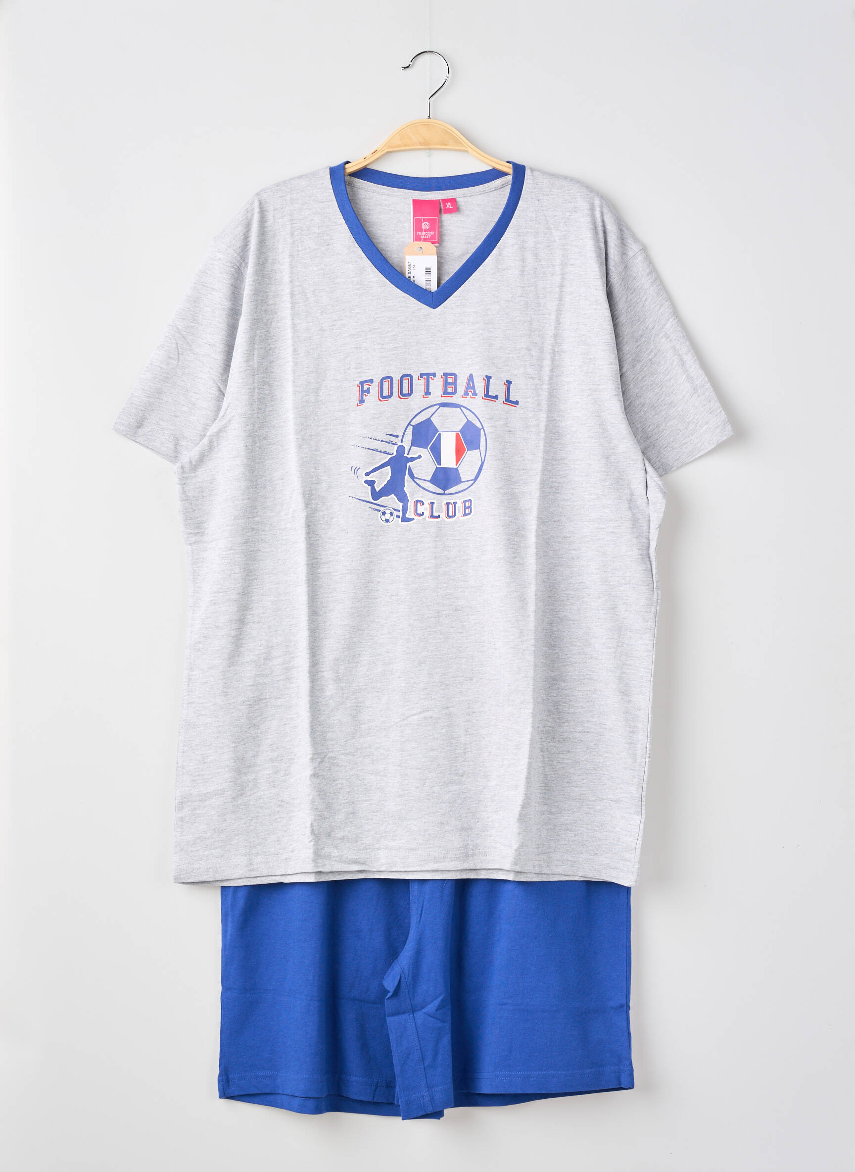 Pyjama sérigraphie bleu FRANCOISE SAGET homme