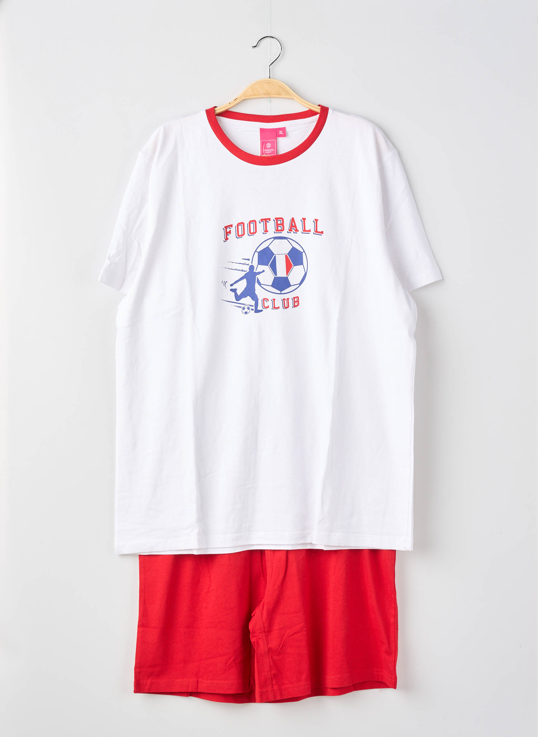 Pyjama sérigraphie rouge FRANCOISE SAGET homme