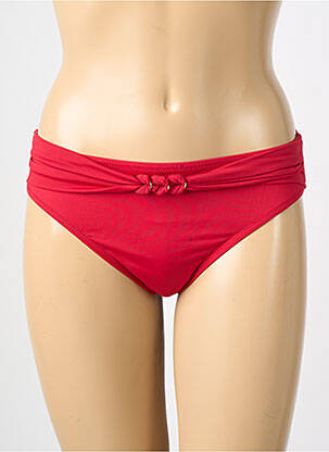 Bas de maillot de bain effet matière satinée culotte rouge AUBADE femme