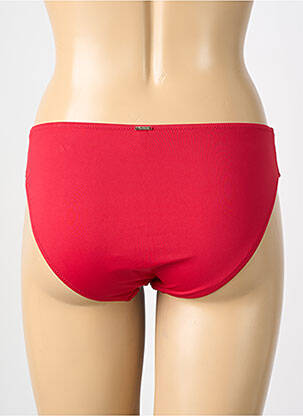 Bas de maillot de bain effet matière satinée culotte rouge AUBADE femme
