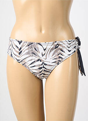 Bas de maillot de bain imprimé fantaisie culotte beige AUBADE femme