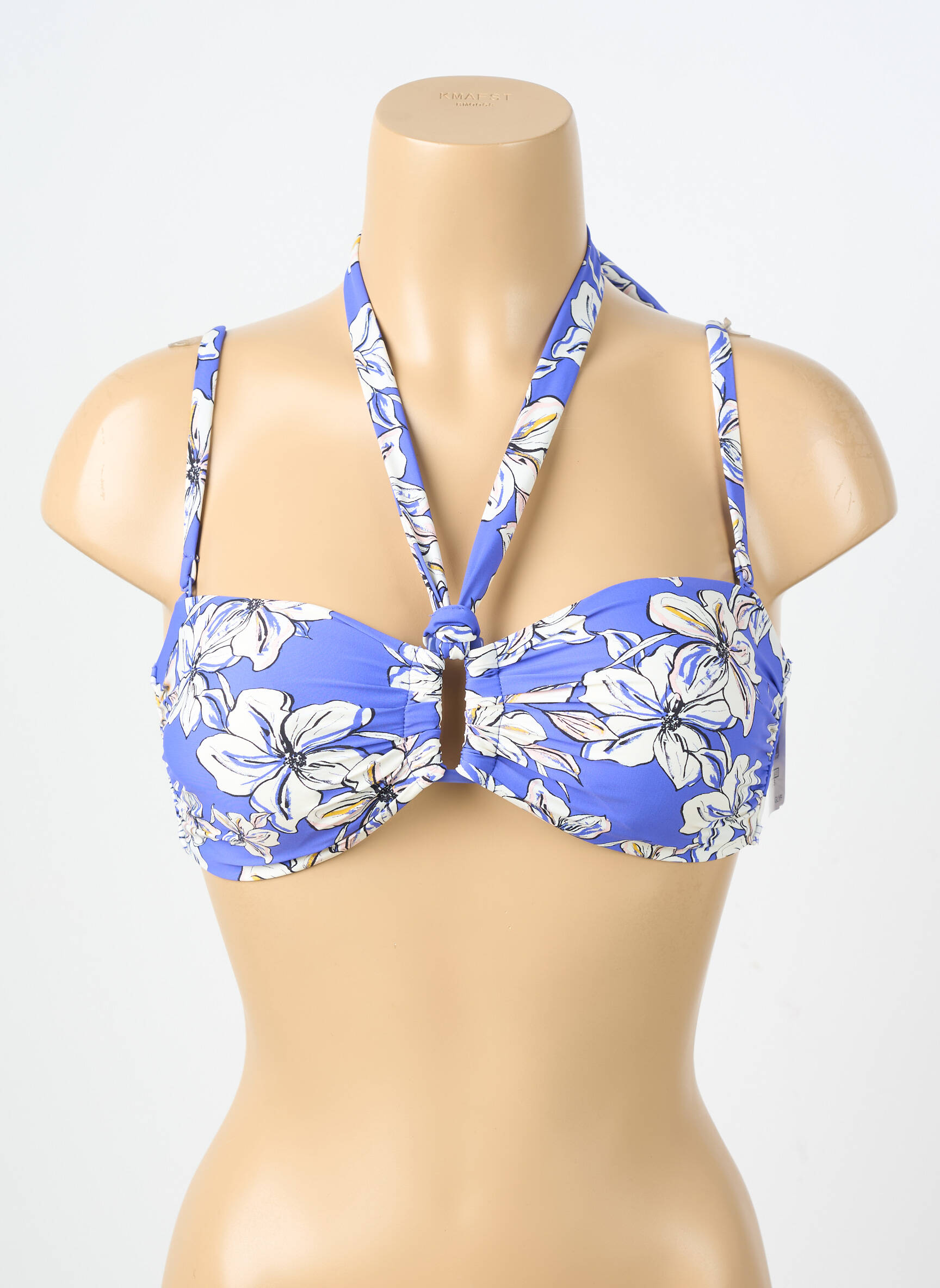 Soutien-gorge sans armature haut bandeau bleu AUBADE femme