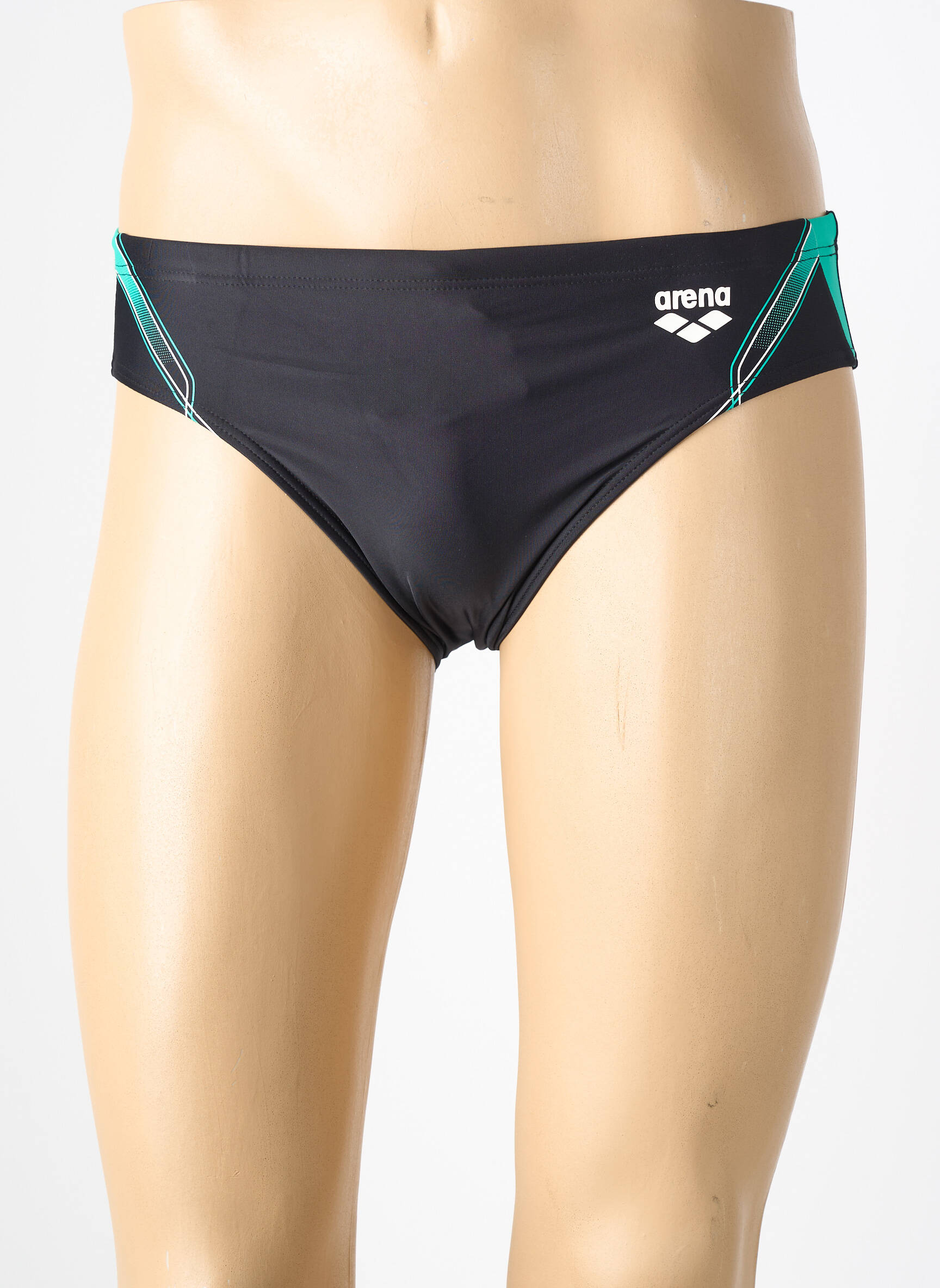 Slip de bain imprimé fantaisie noir ARENA homme
