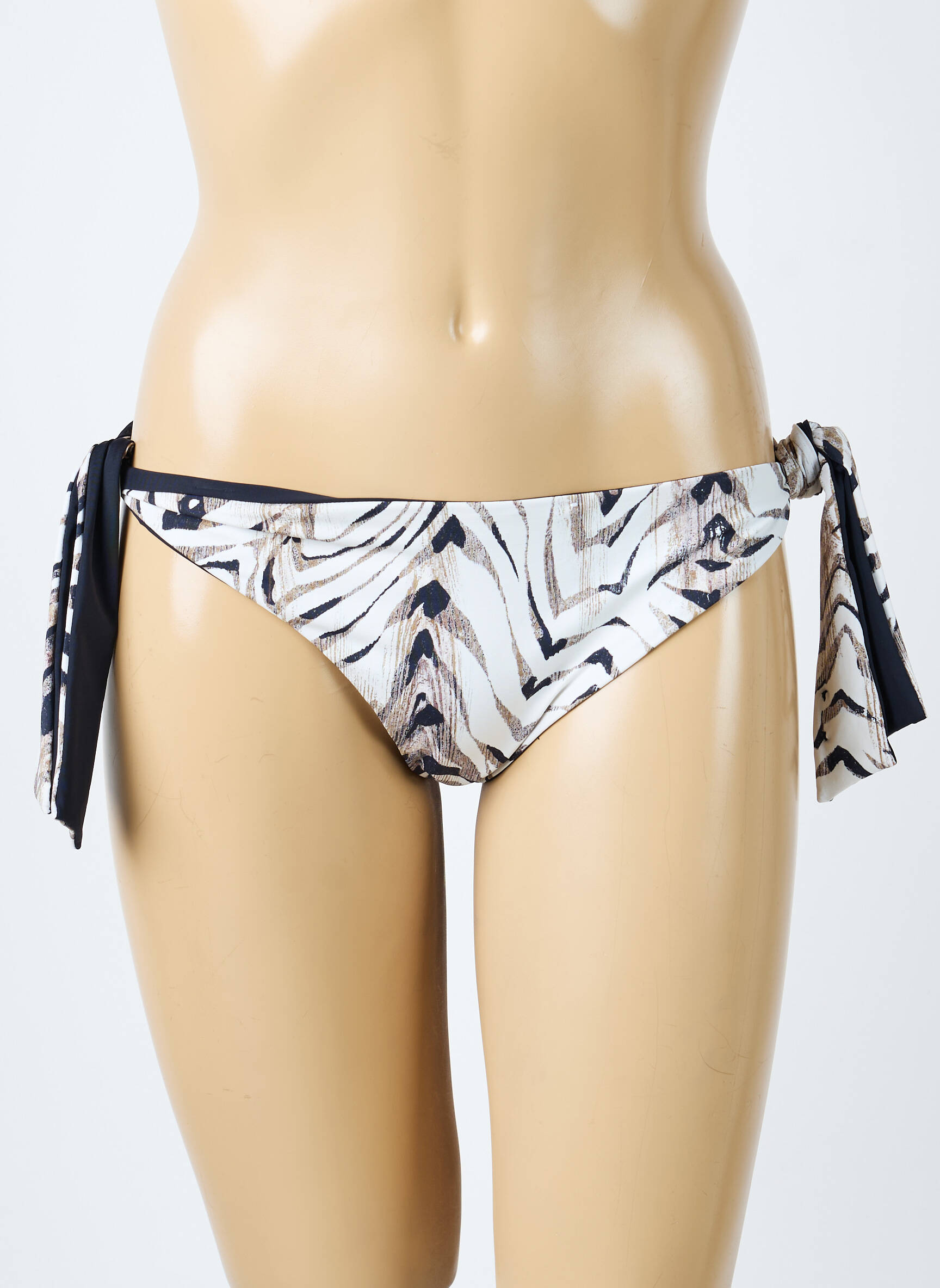 Bas de maillot de bain imprimé fantaisie culotte noir AUBADE femme