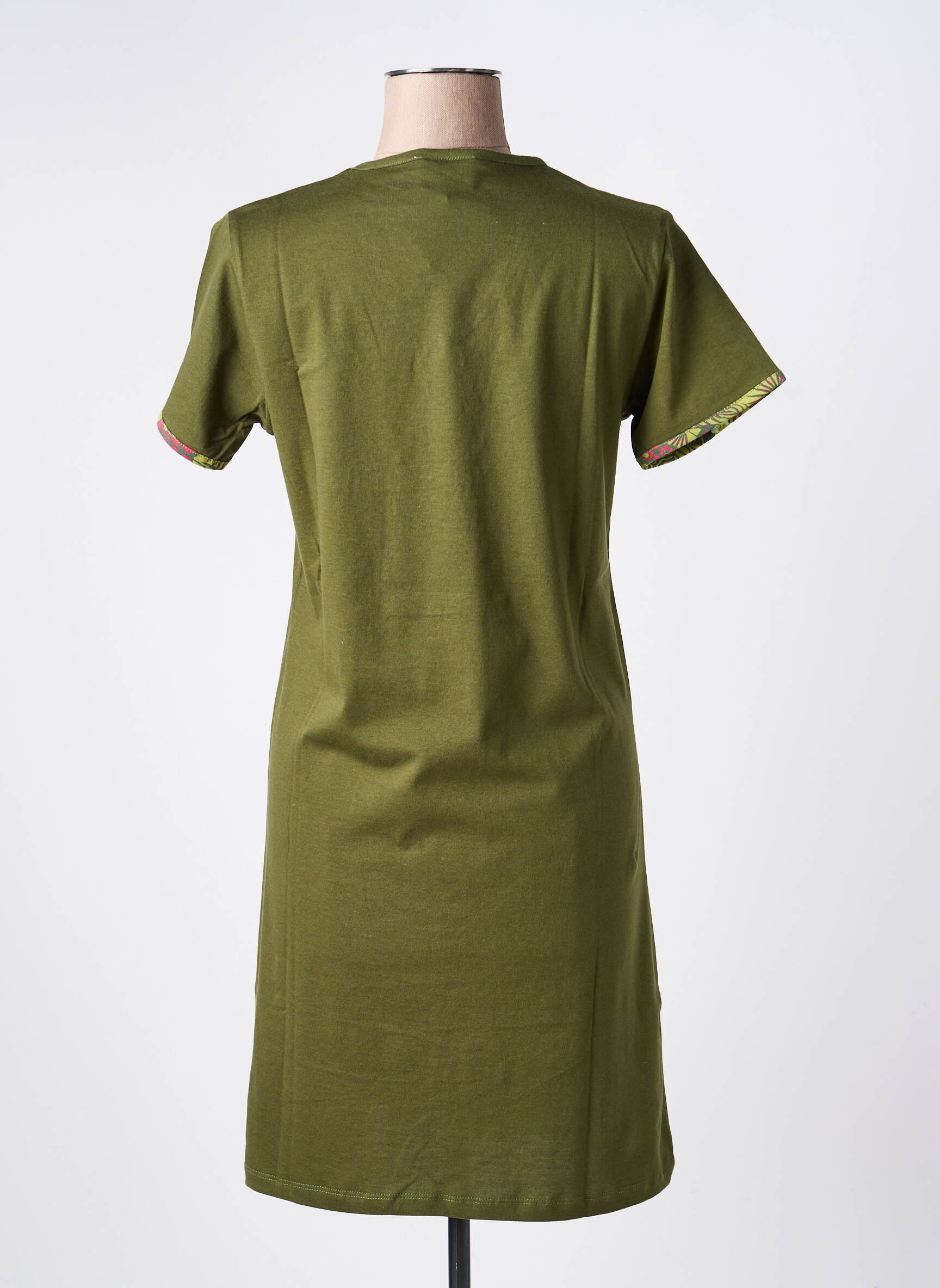 Chemise de nuit col v vert ROSE POMME femme