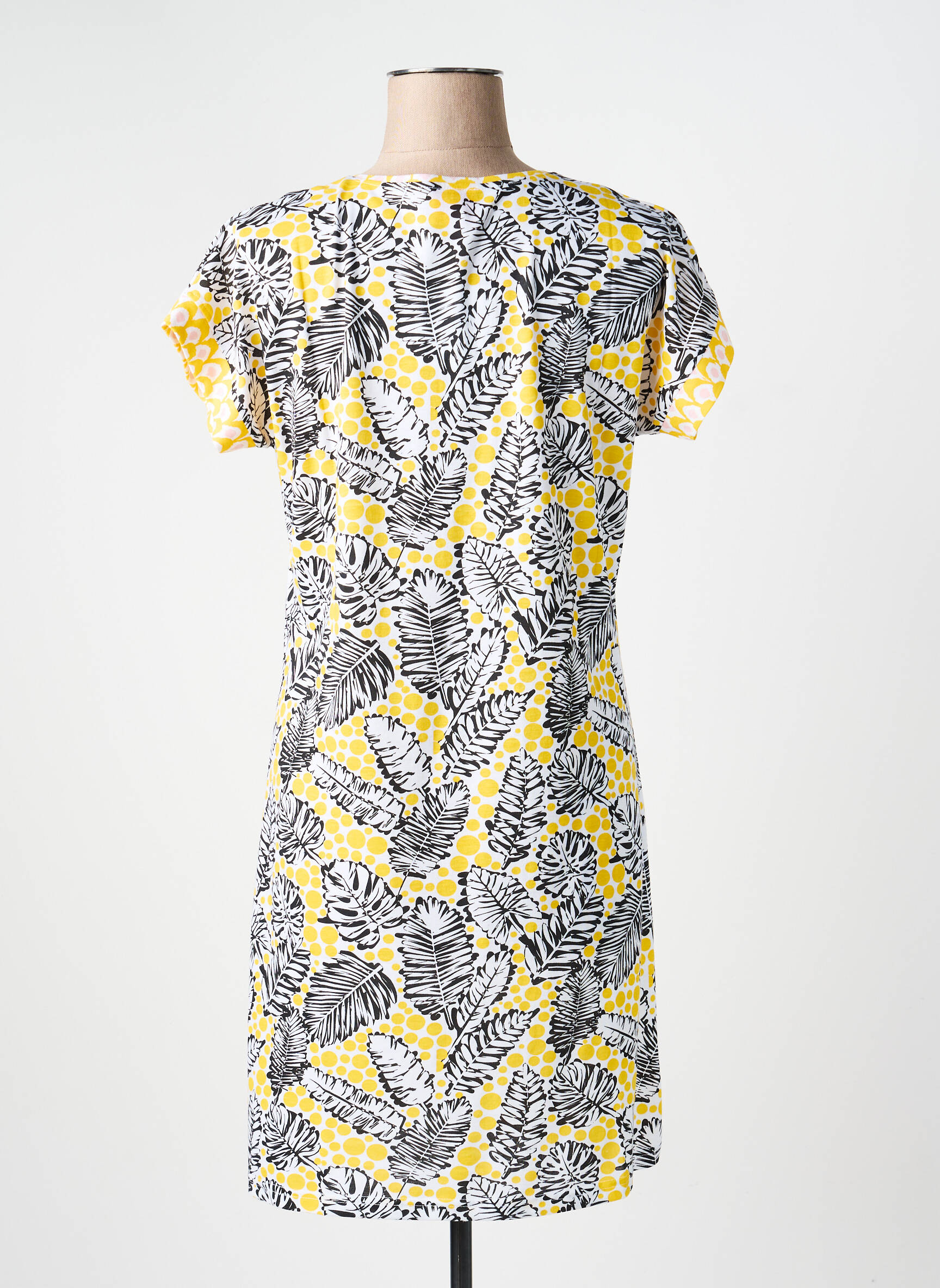 Chemise de nuit col v jaune ROSE POMME femme