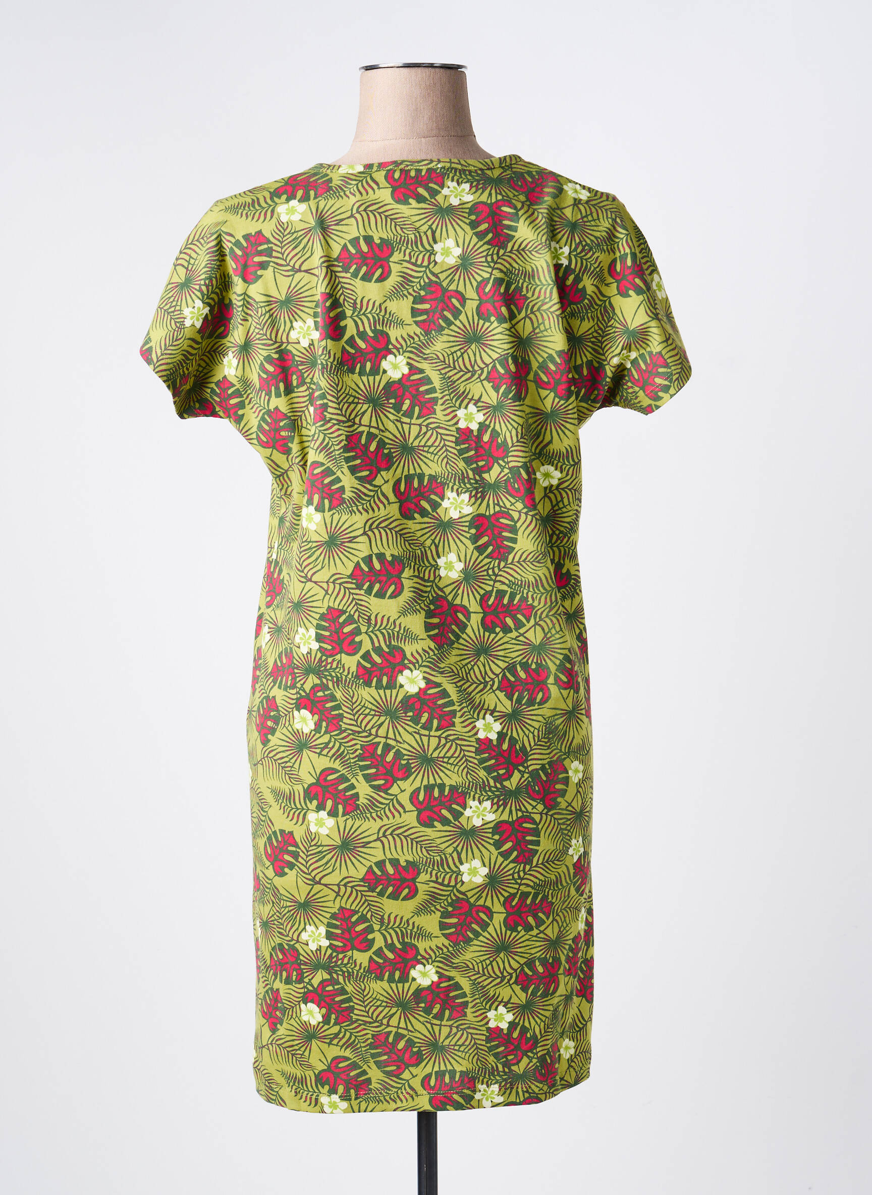 Chemise de nuit imprimé fleurs vert ROSE POMME femme