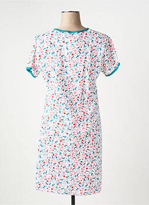 Chemise de nuit imprimé fantaisie blanc ROSE POMME femme