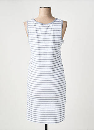 Chemise de nuit imprimé rayures blanc ROSE POMME femme