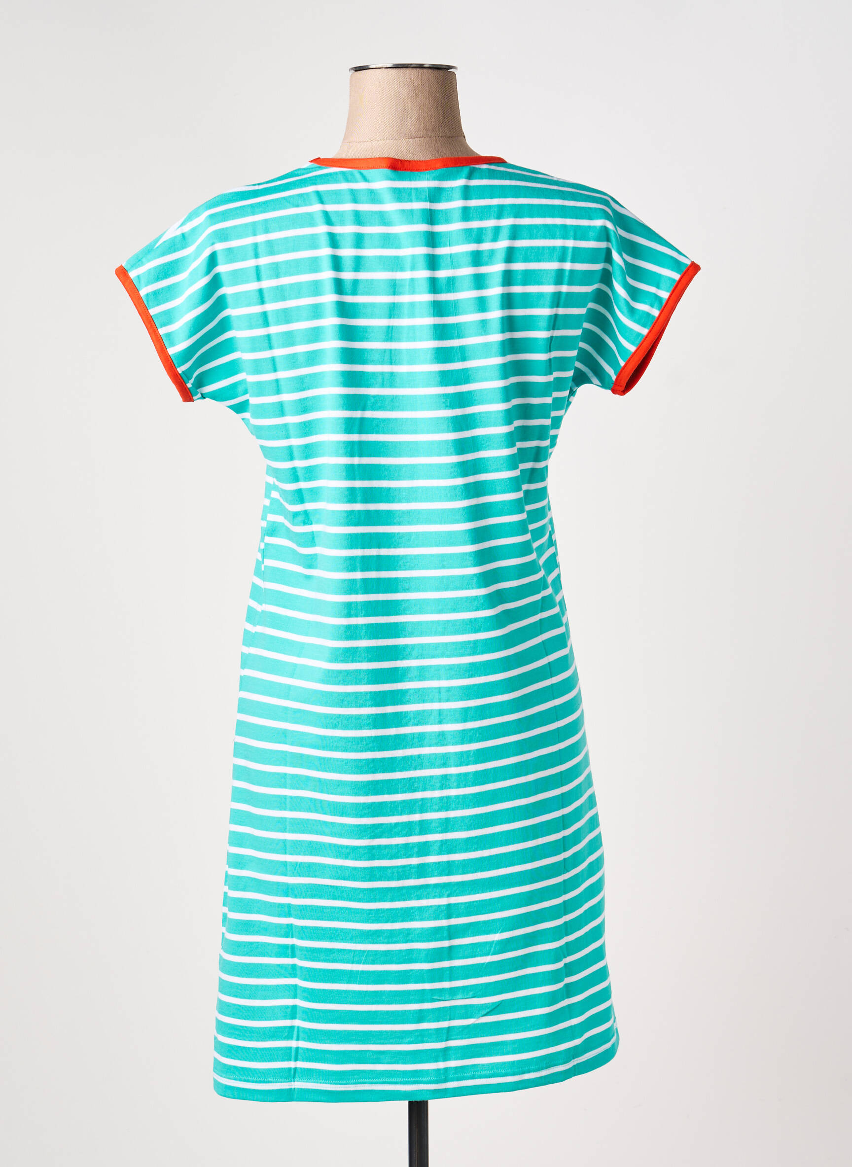 Chemise de nuit imprimé rayures bleu ROSE POMME femme