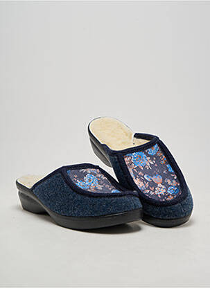 Chaussons/pantoufles  talon de 4 à 6cm bleu SEDAGYL femme