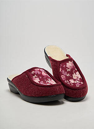 Chaussons/pantoufles  talon de 4 à 6cm rouge SEDAGYL femme