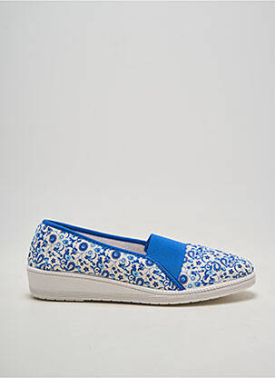 Chaussons/pantoufles bout rond talon plat jusqu'à 3cm bleu SEDAGYL femme