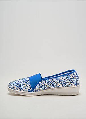 Chaussons/pantoufles bout rond talon plat jusqu'à 3cm bleu SEDAGYL femme