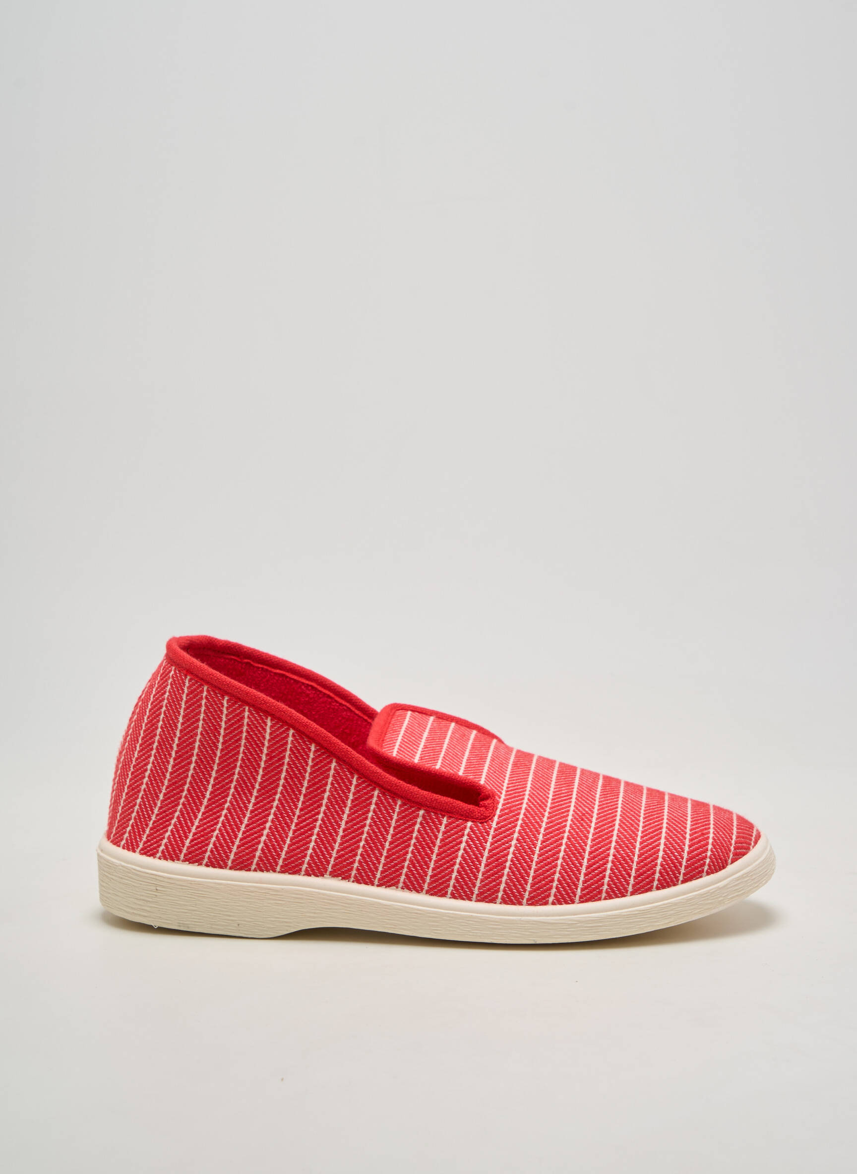 Chaussons/pantoufles bout rond talon plat jusqu'à 3cm rouge DAMART femme