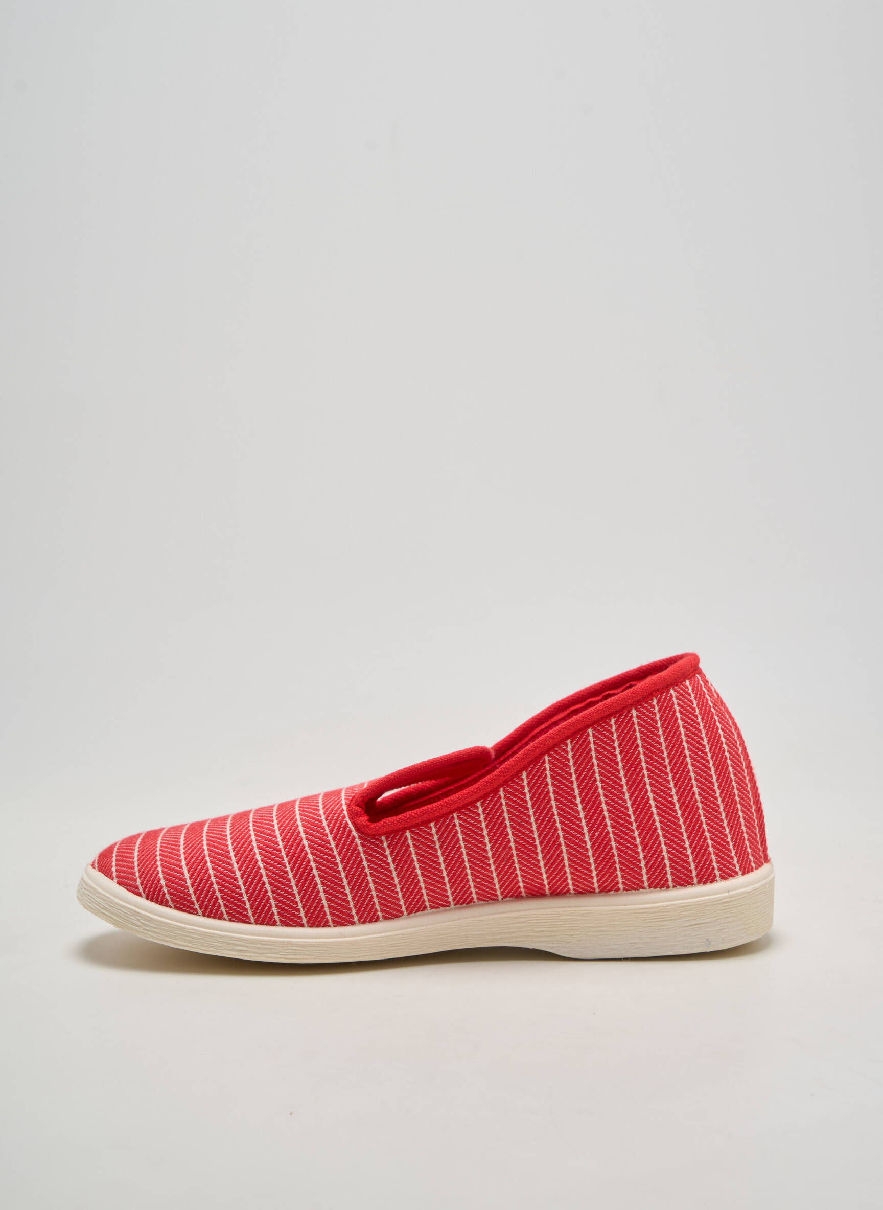 Chaussons/pantoufles bout rond talon plat jusqu'à 3cm rouge DAMART femme