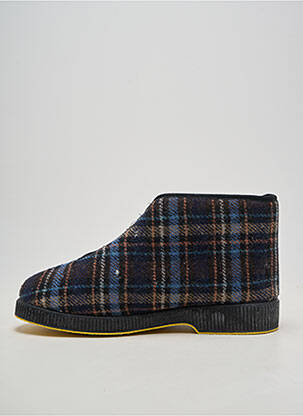 Chaussons/pantoufles fourrée talon plat jusqu'à 3cm bleu EMANUELA femme