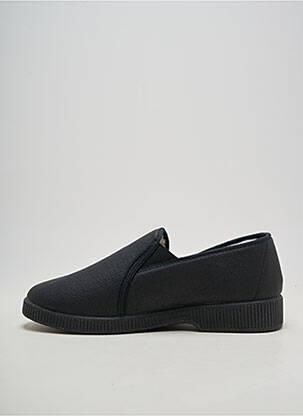 Chaussons/pantoufles bout rond talon bas noir EMANUELA homme