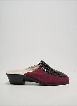 Chaussons/pantoufles fourrée talon de 4 à 6cm violet SEDAGYL femme