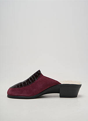 Chaussons/pantoufles fourrée talon de 4 à 6cm violet SEDAGYL femme
