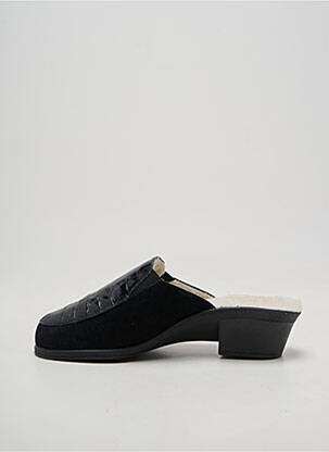Chaussons/pantoufles fourrée talon de 4 à 6cm noir SEDAGYL femme