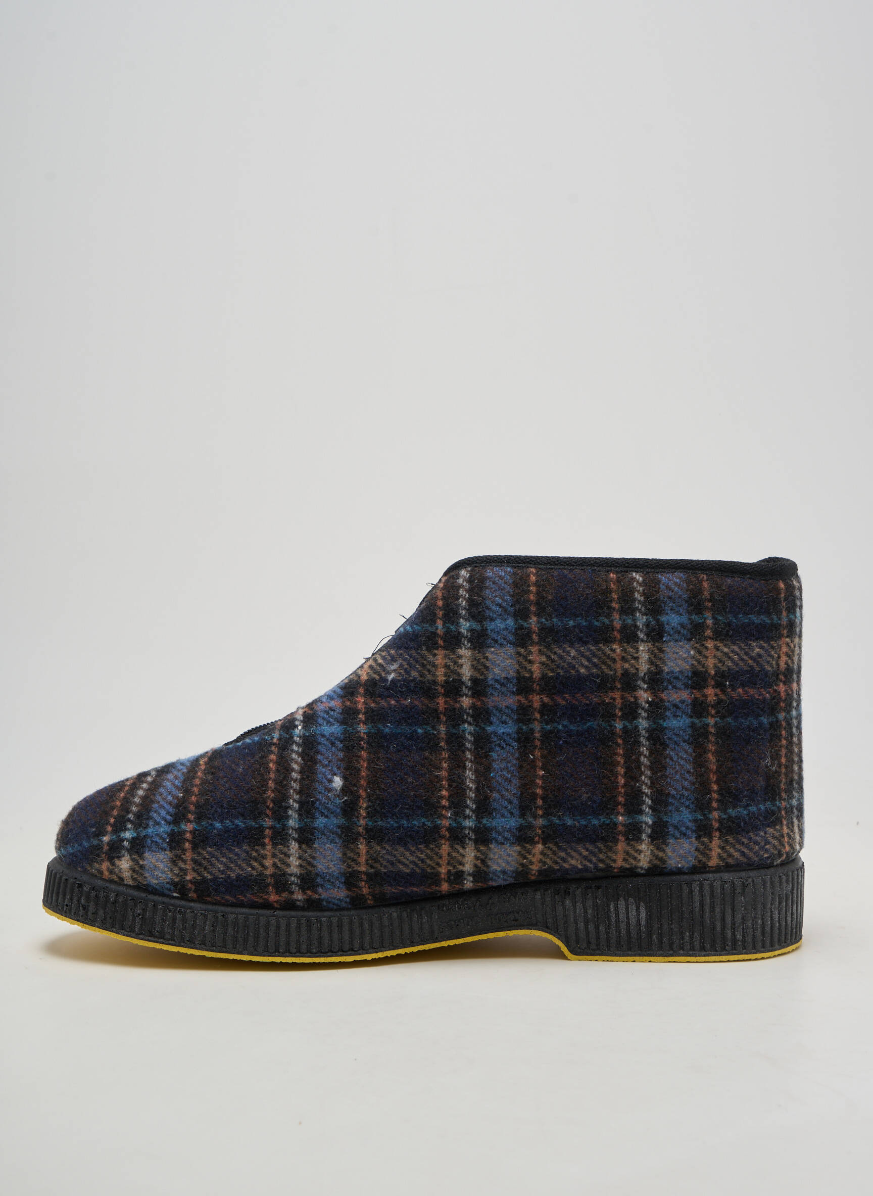 Chaussons/pantoufles fourrée talon plat jusqu'à 3cm bleu EMANUELA femme