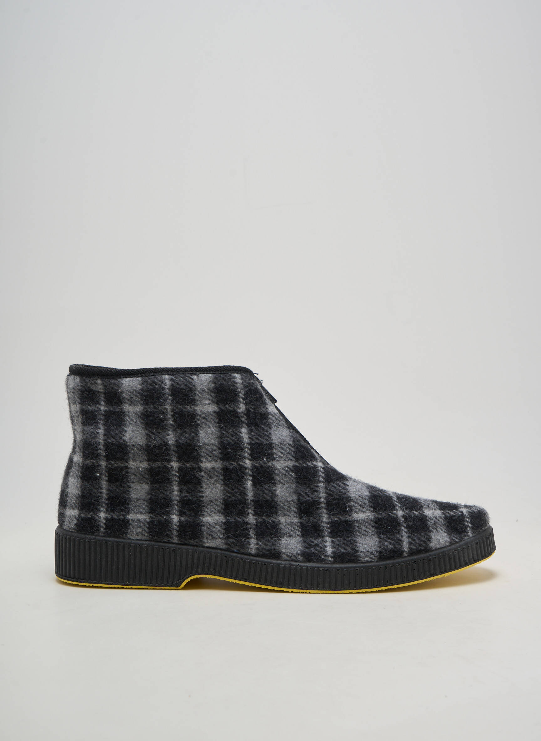 Chaussons/pantoufles fermeture zippée talon bas gris EMANUELA homme