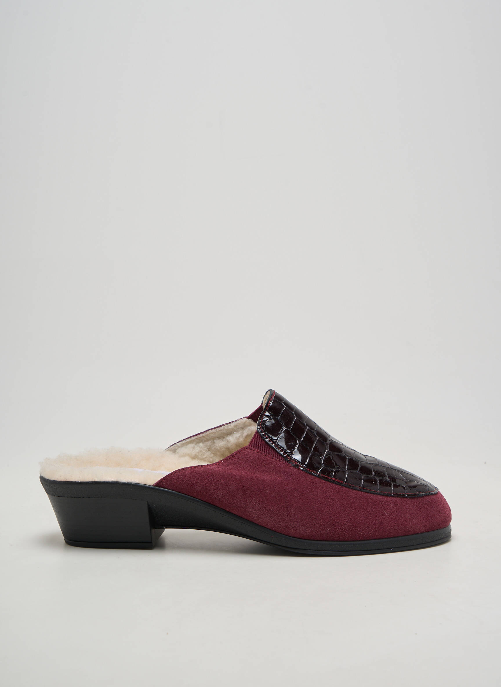Chaussons/pantoufles fourrée talon de 4 à 6cm violet SEDAGYL femme