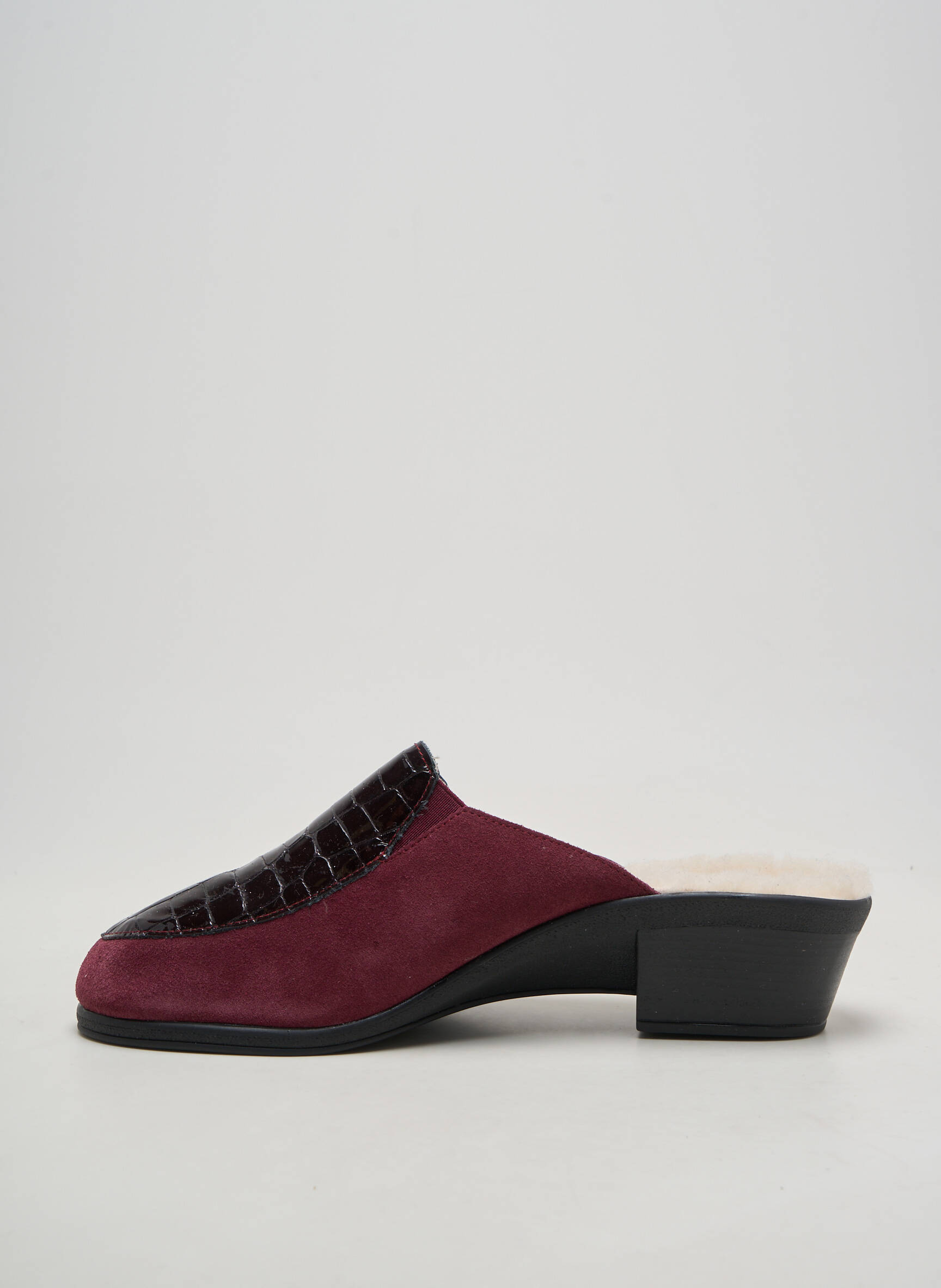 Chaussons/pantoufles fourrée talon de 4 à 6cm violet SEDAGYL femme