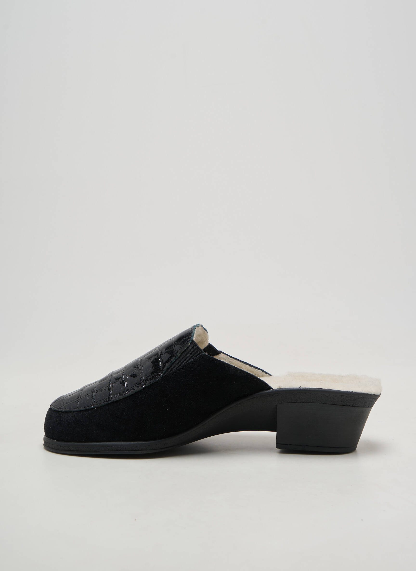 Chaussons/pantoufles fourrée talon de 4 à 6cm noir SEDAGYL femme