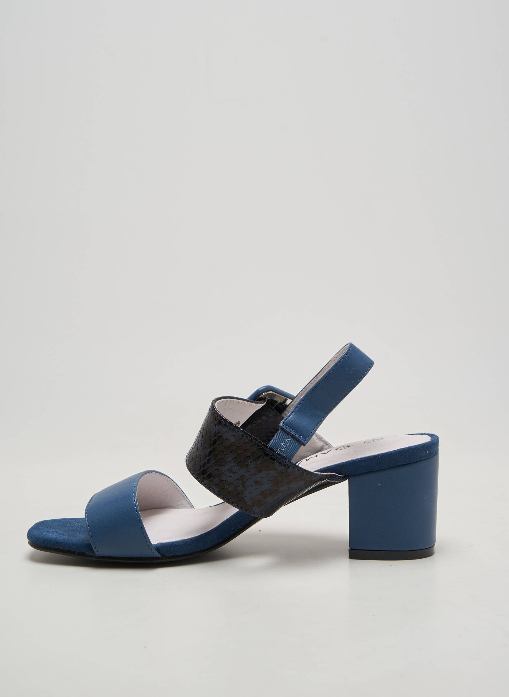 Sandales/nu pieds fermeture boucle(s) talon de 4 à 6cm bleu DAMART femme