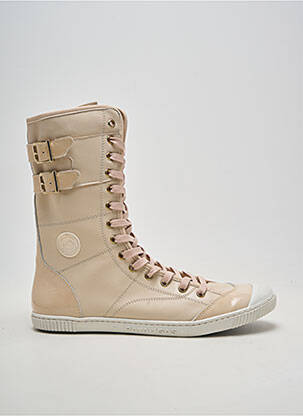 Bottes bout rond talon plat jusqu'à 3cm rose PATAUGAS femme