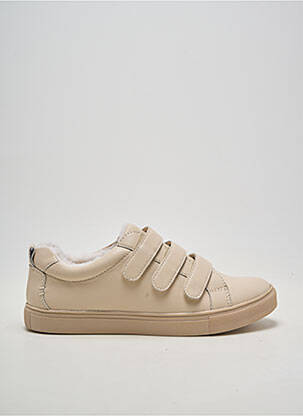 Baskets bout rond talon plat jusqu'à 3cm beige DAMART femme