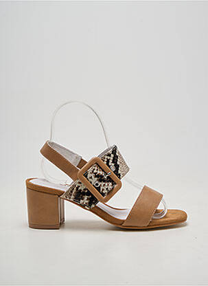 Sandales/nu pieds fermeture boucle(s) talon de 4 à 6cm marron DAMART femme