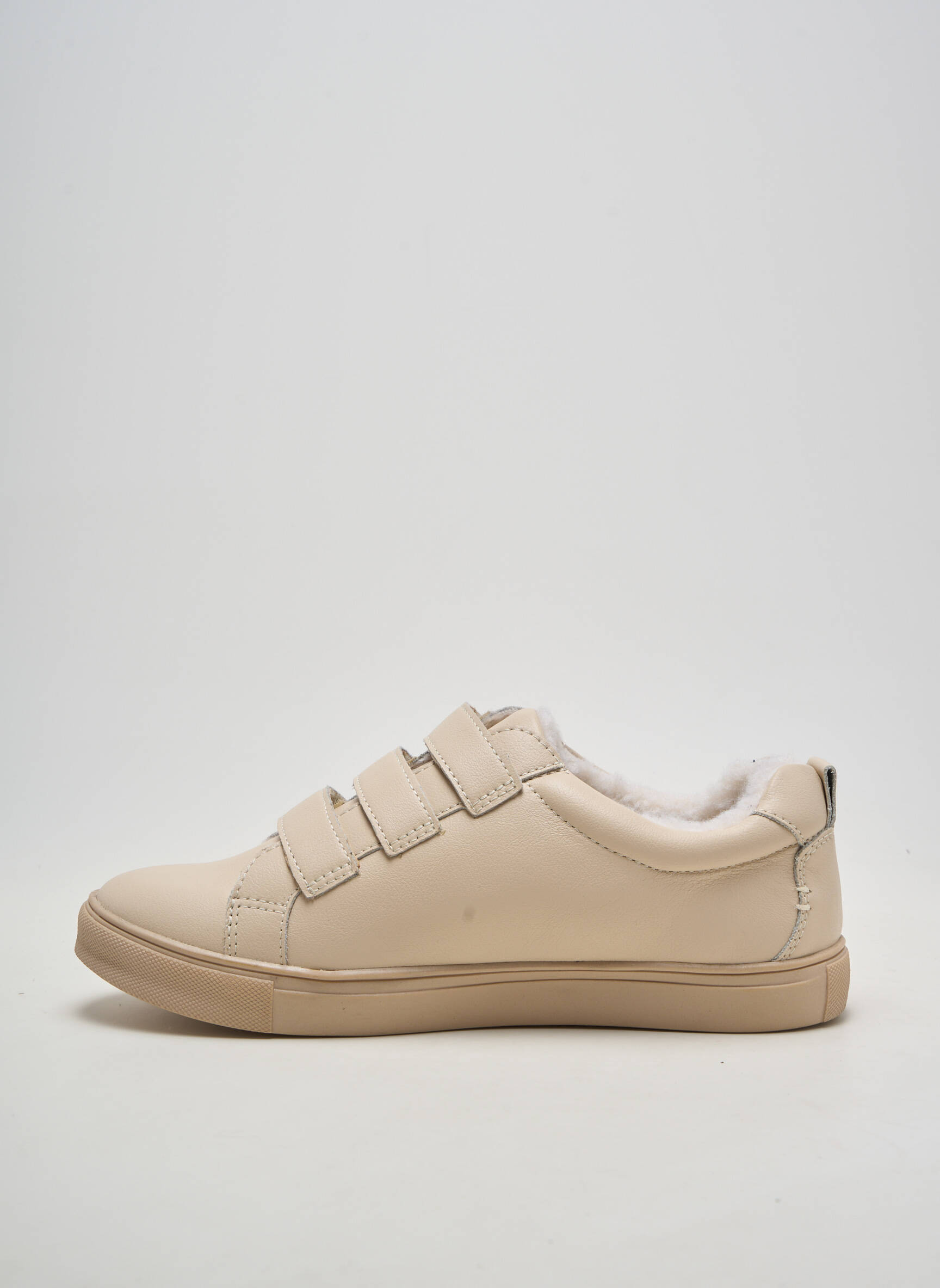 Baskets bout rond talon plat jusqu'à 3cm beige DAMART femme