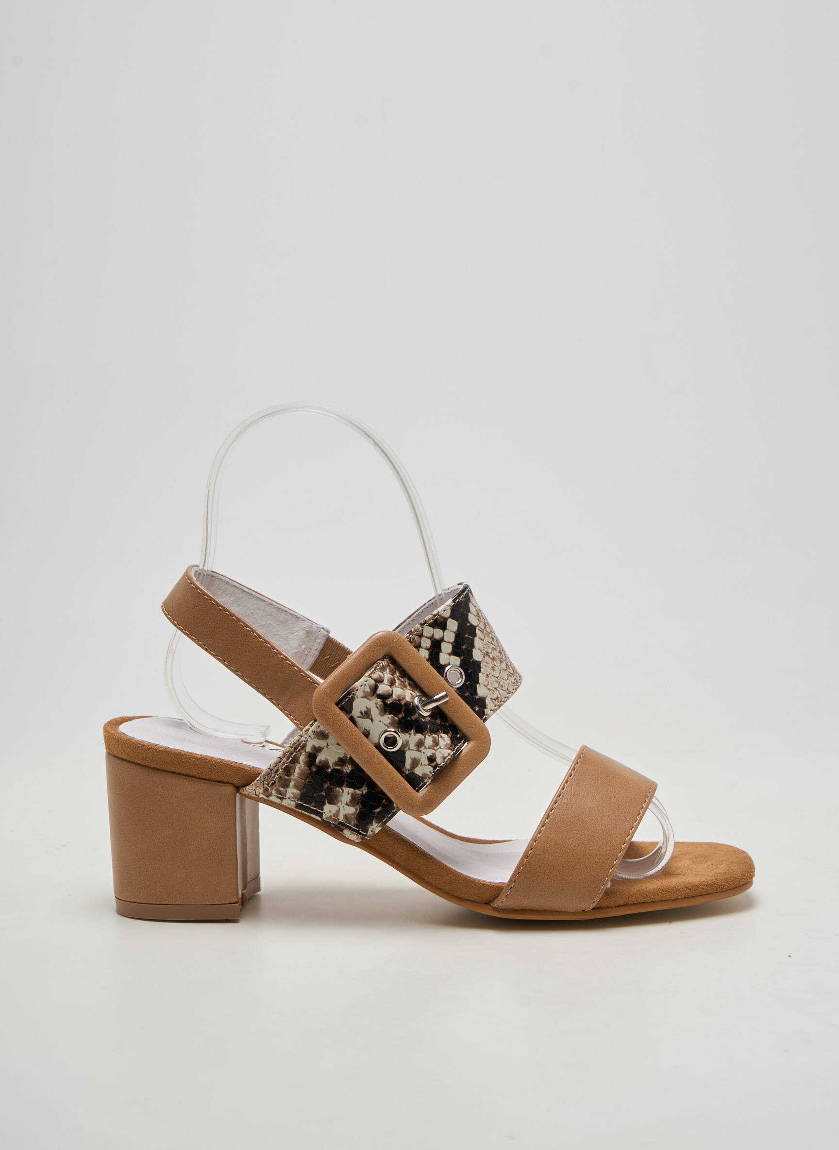 Sandales/nu pieds fermeture boucle(s) talon de 4 à 6cm marron DAMART femme