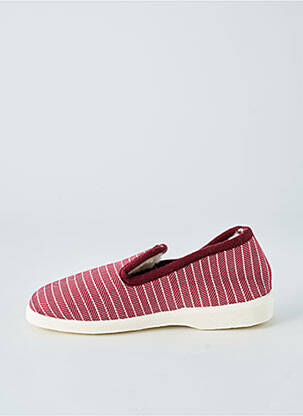 Chaussons/pantoufles bout rond talon plat jusqu'à 3cm rouge DAMART femme